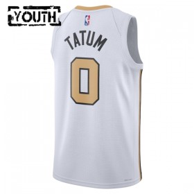 Maillot Basket Enfant Boston Celtics Tatum 2025-26 Nike City Edition Blanc Swingman